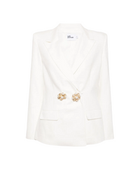 White Linen Blazer