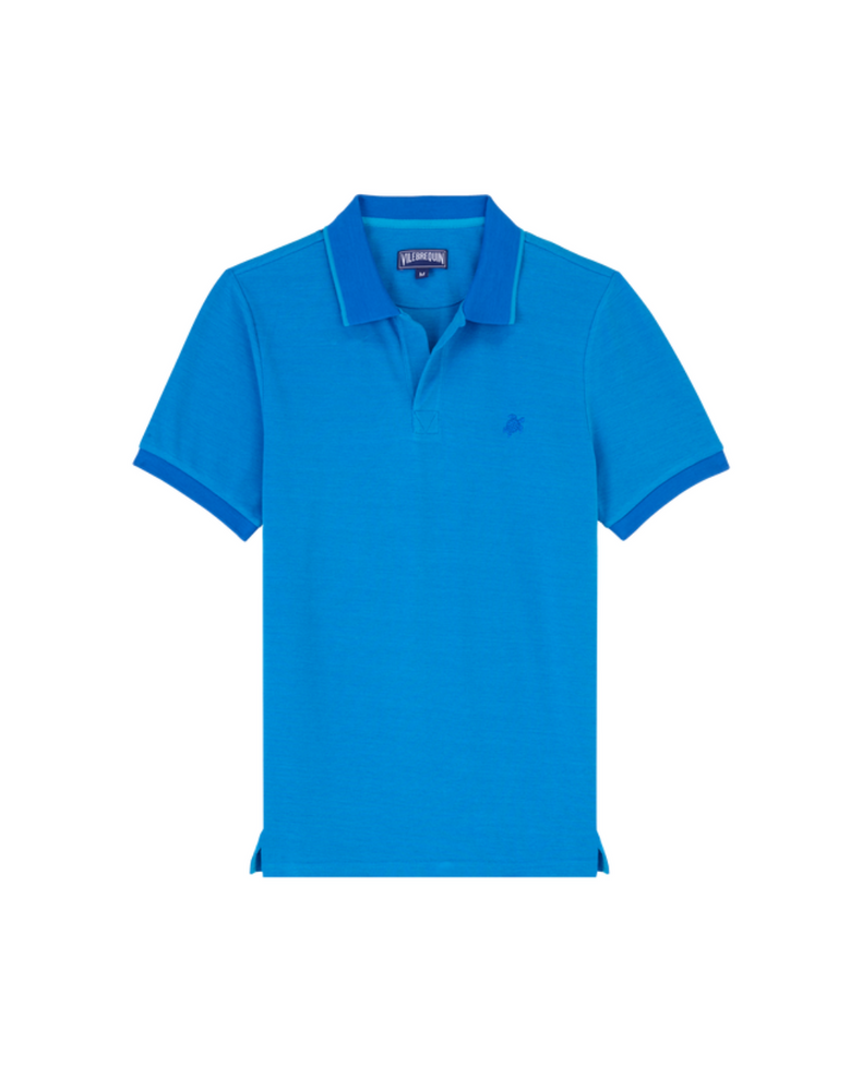 Men Cotton Polo Shirt Solid