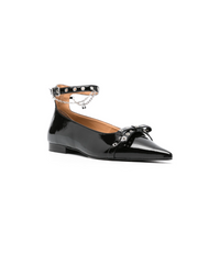 Black Eyelets Jewel Ballerina Naplack