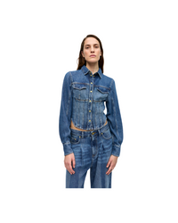 Light Denim Corsage Shirt