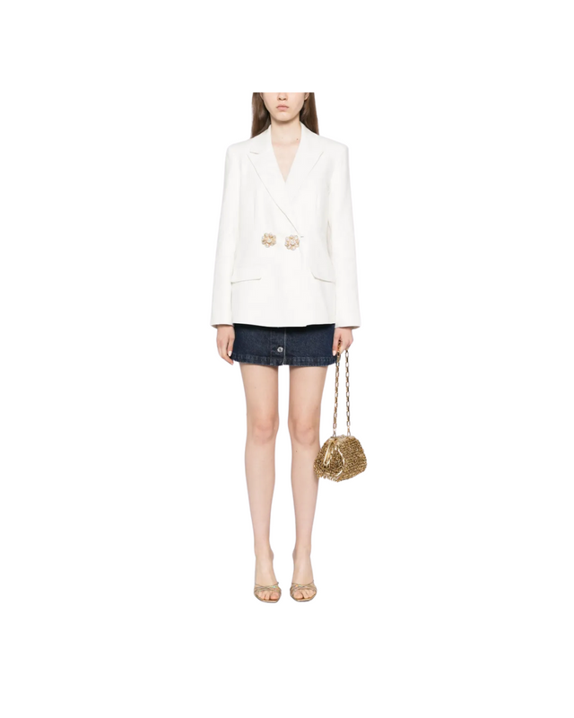 White Linen Blazer