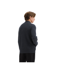 Ribbed Zip-Up Cardigan in Merino Wool