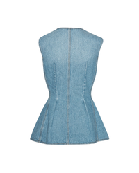 Flared Denim Top