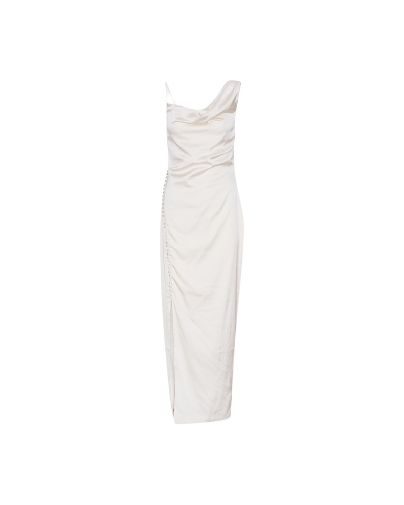 Satin Draped Dress
