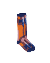 Void Transparent Socks Femme Blue Orange Transparent