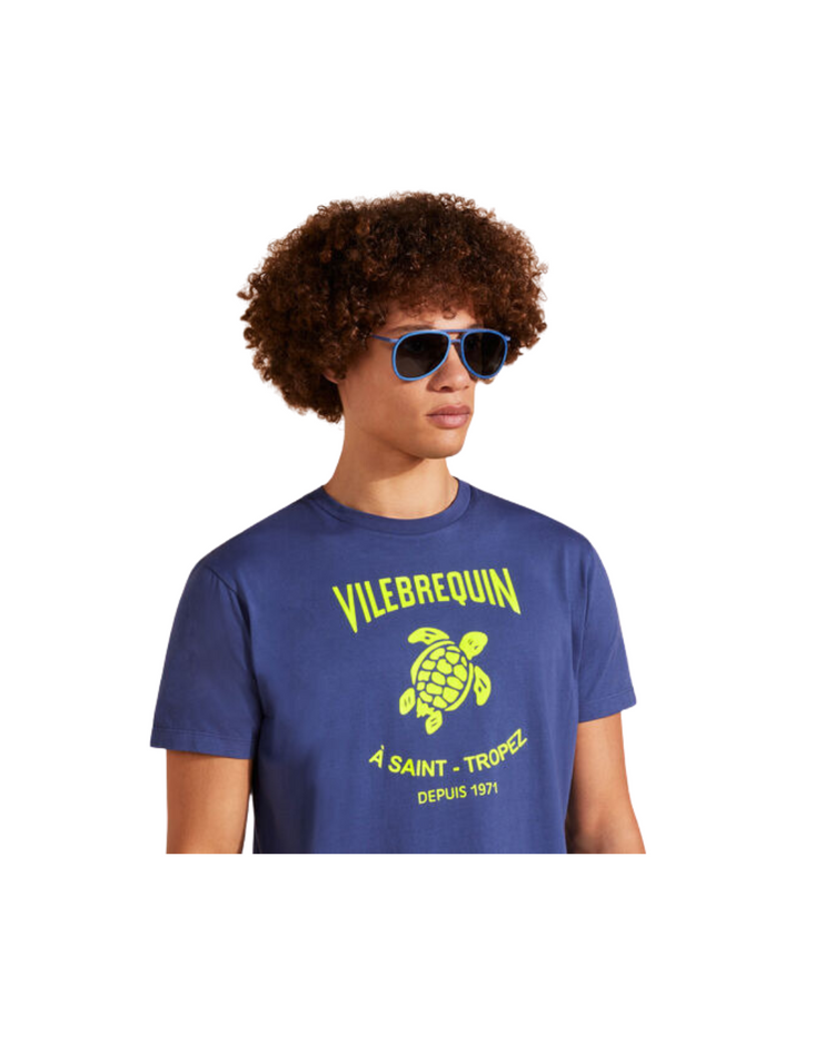 Men Cotton T-Shirt Printed Turtle Logo