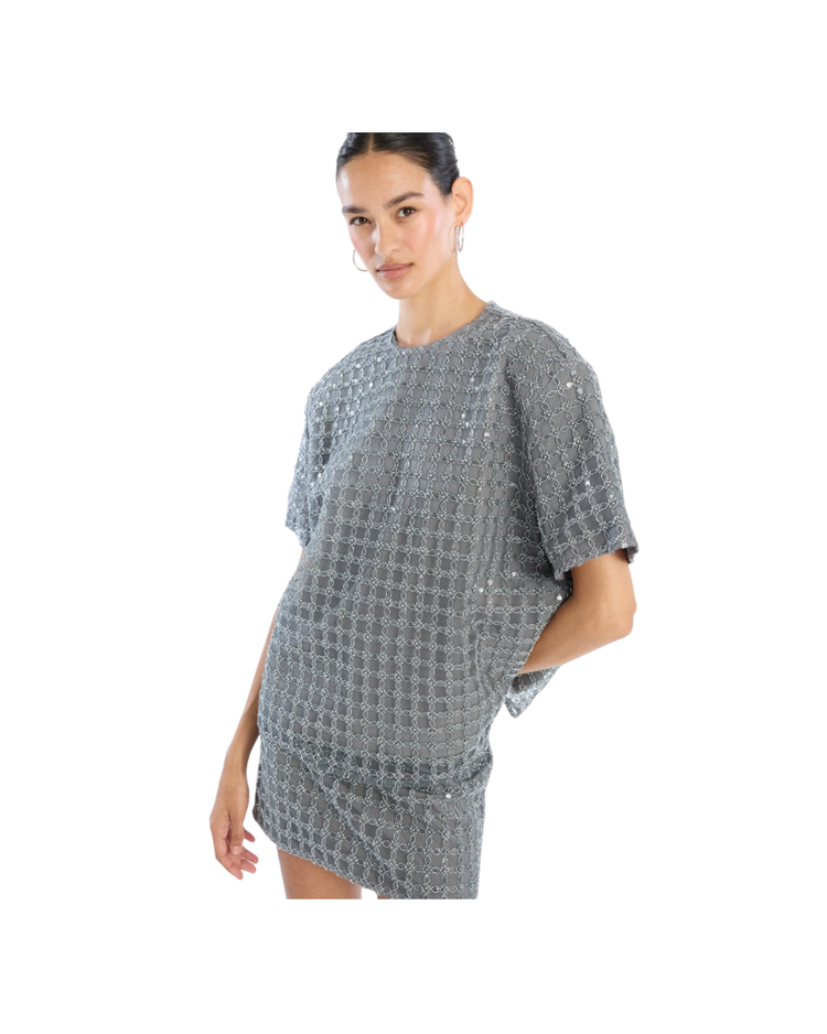 Beaded Oversized Top