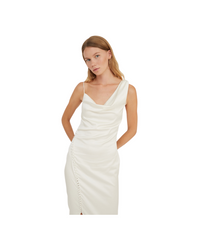 Satin Draped Dress