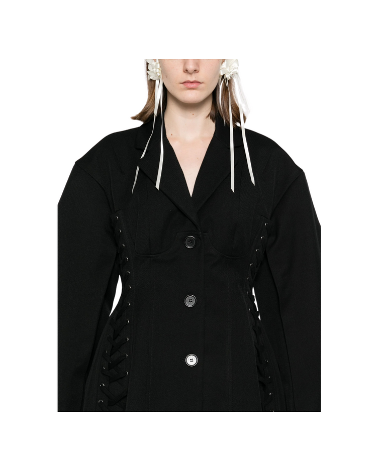 Puff Sleeve Sculpted Corset Jacket