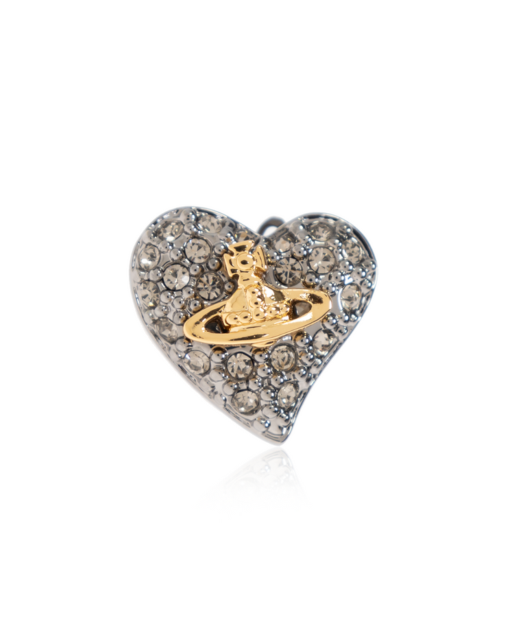 Tiny Diamante Heart Earrings