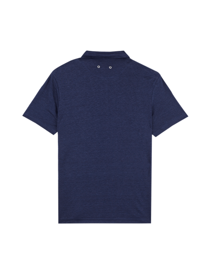 Men Linen Jersey Polo Shirt Solid