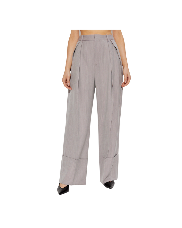 Wide Leg Turn - Up Trouser