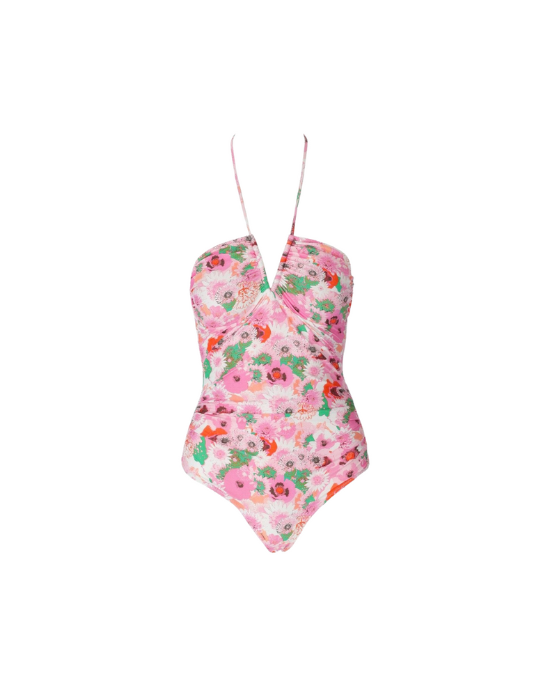 Recycled Printed V-string Swimsuit