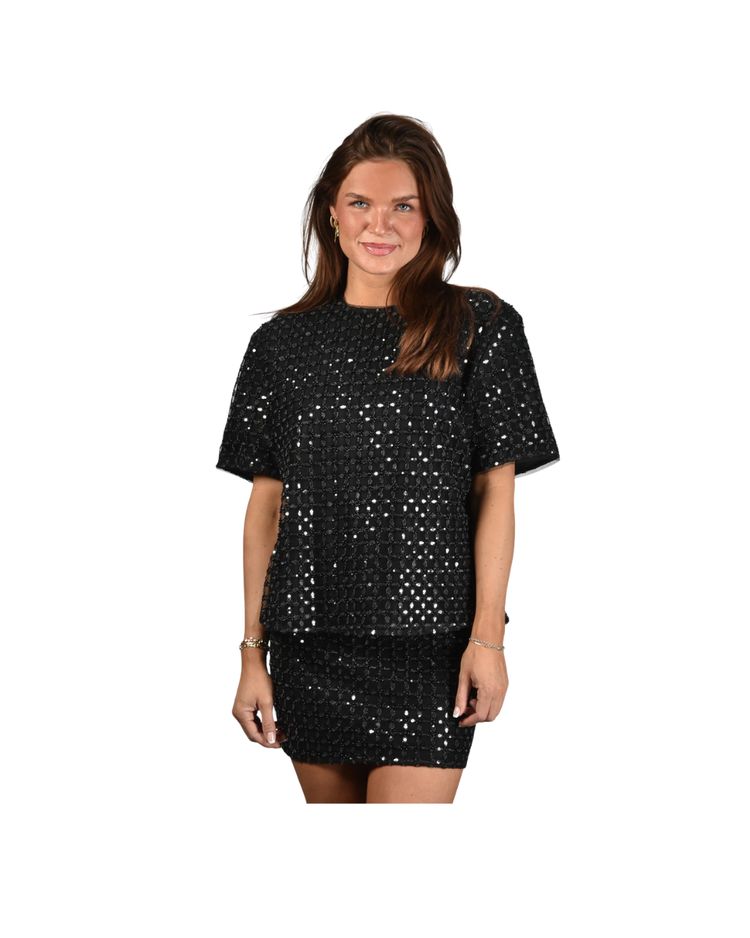 Beaded Oversized Top