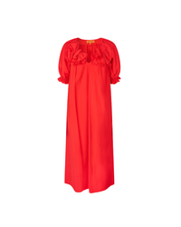 Puff Sleeve Detail Long Dress