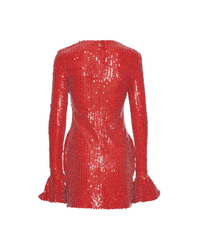 Sequins Ls Mini Dress