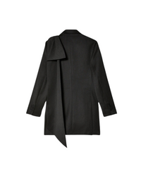 Longline Plunge Jacket With Bow Detail