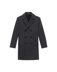 Double-Breasted Coat in Double-Face Wool-Cashmere