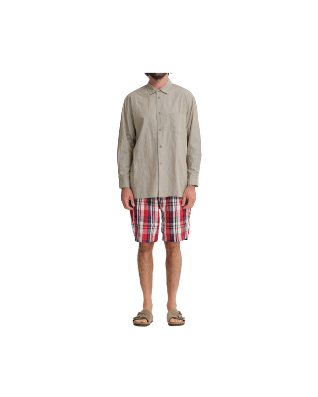 Crinkle Typewriter Regular Collar Shirt