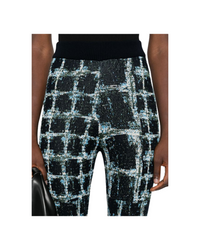 Dusk Knitted Pants Black Shibori Checks