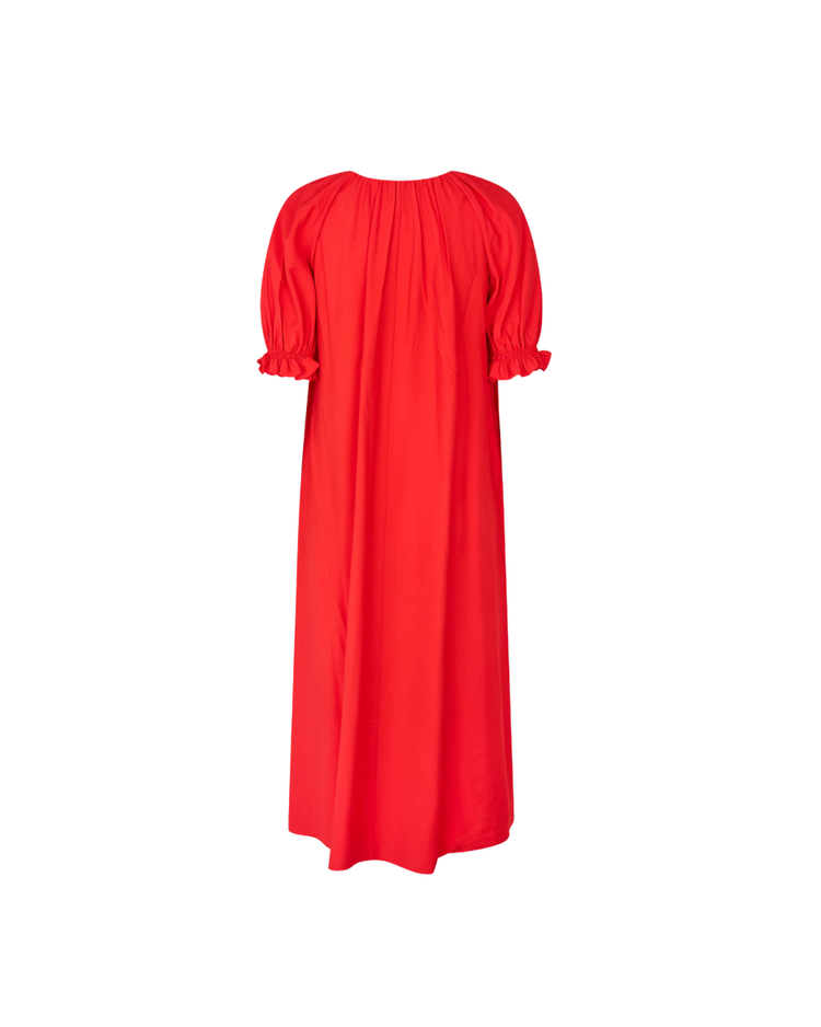 Puff Sleeve Detail Long Dress