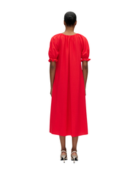 Puff Sleeve Detail Long Dress