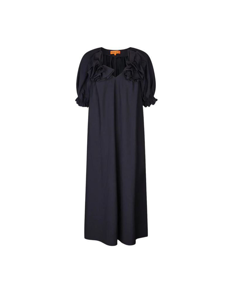 Puff Sleeve Detail Long Dress