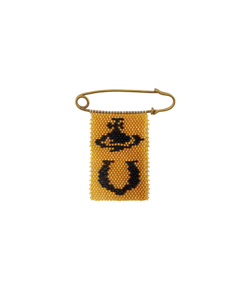 Beaded Charm Pin