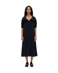 Puff Sleeve Detail Long Dress