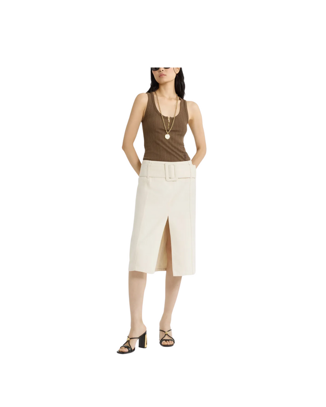 Belted Midi Skirt