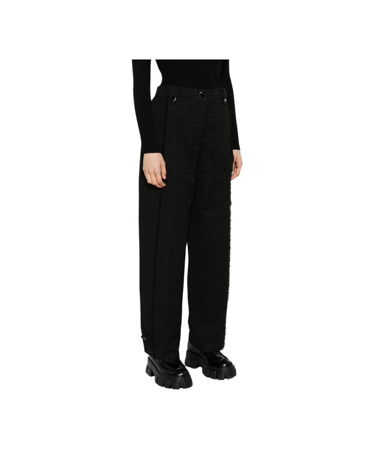 Black Boucle Suiting Pants