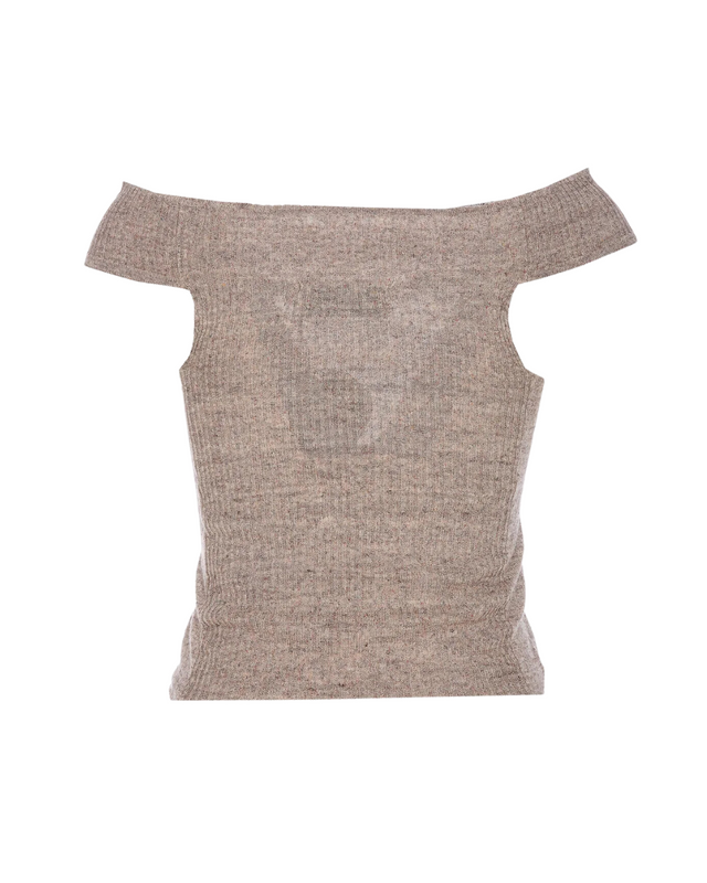 Valentina Top C401 Beige Tweed S