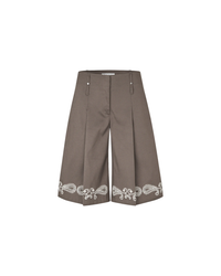 Pleated Eyelet Bermuda