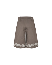 Pleated Eyelet Bermuda