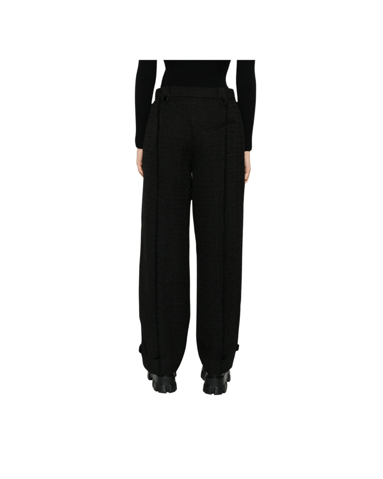 Black Boucle Suiting Pants