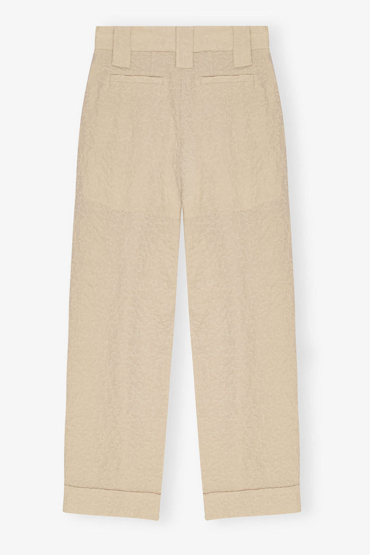 Textured Suiting Mid Waist Pants