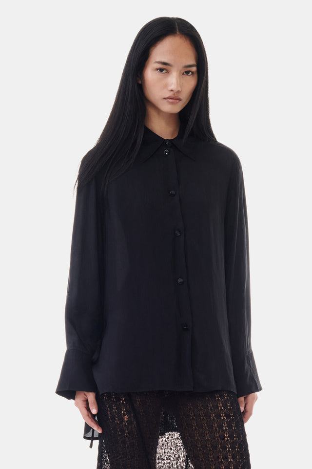 Viscose Habotai Oversized Shirt