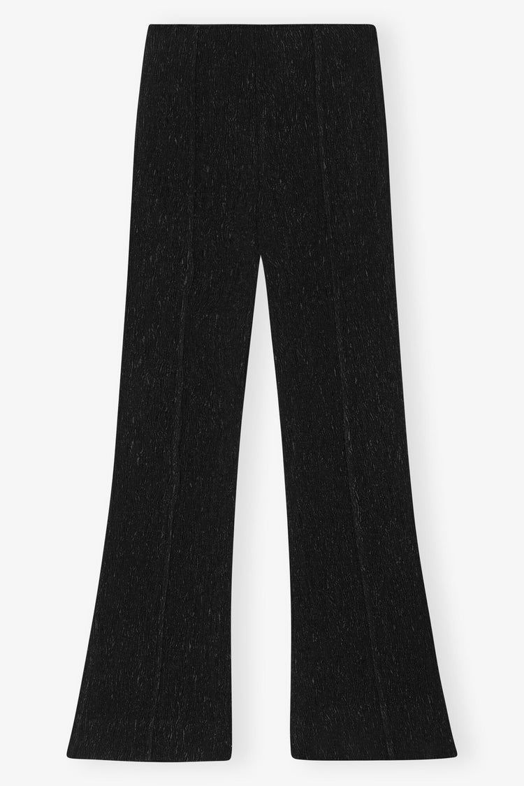 Viscose Stretch Crepe Flared Pants