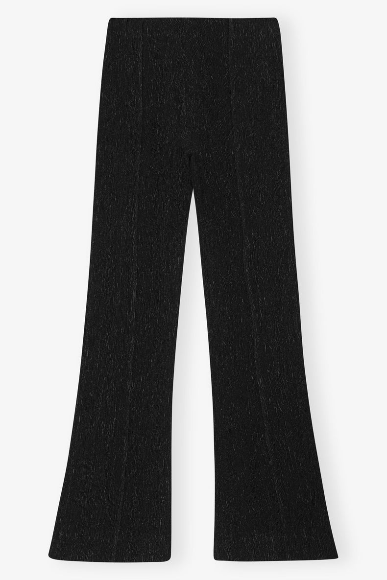 Viscose Stretch Crepe Flared Pants