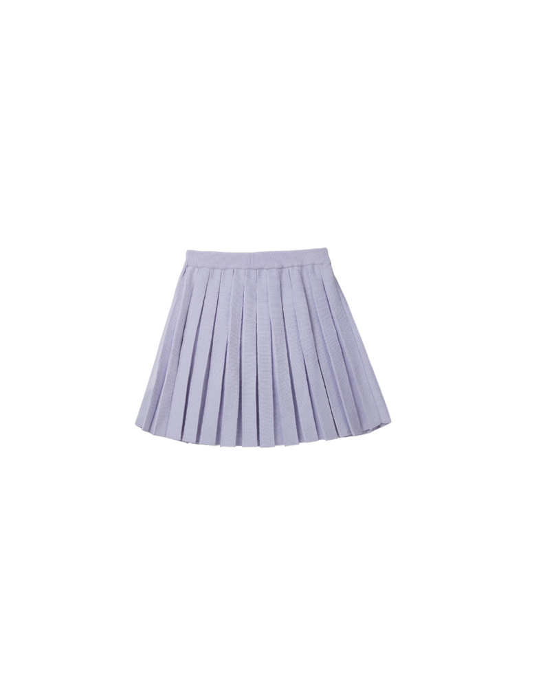 Lilac Knit Pleated Skirt