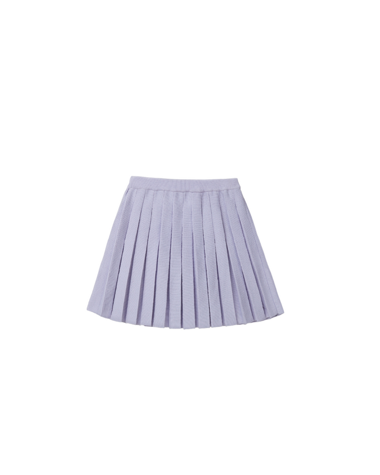 Lilac Knit Pleated Skirt