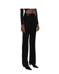 Satin-Trimmed Bootcut Trousers