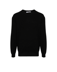 Embossed-Logo Ribbed Jumper