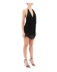 Sequin Fringe Dress Tap Shoe Black