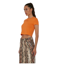 Cropped T-Shirt Vibrant Orange