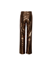 Textured High Waist Pants Toasted Coconut