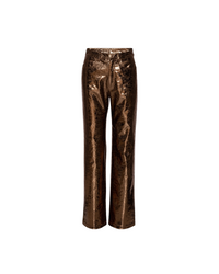 Textured High Waist Pants Toasted Coconut