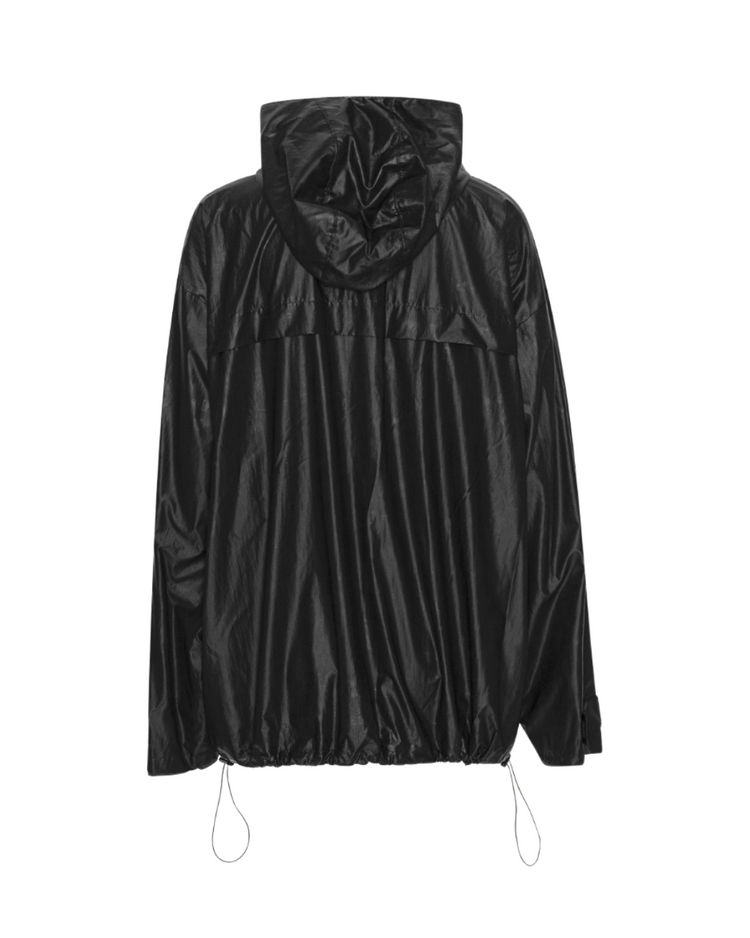 Oversized Anorak W. Logo Black