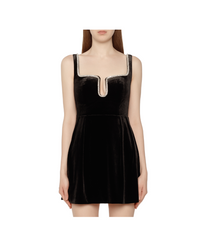 Black Velvet Mini Dress