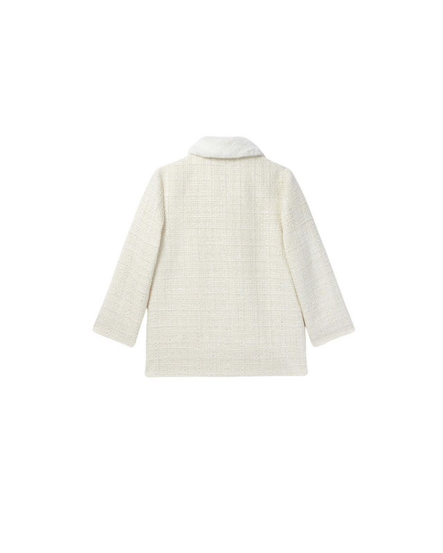 Cream Boucle Coat